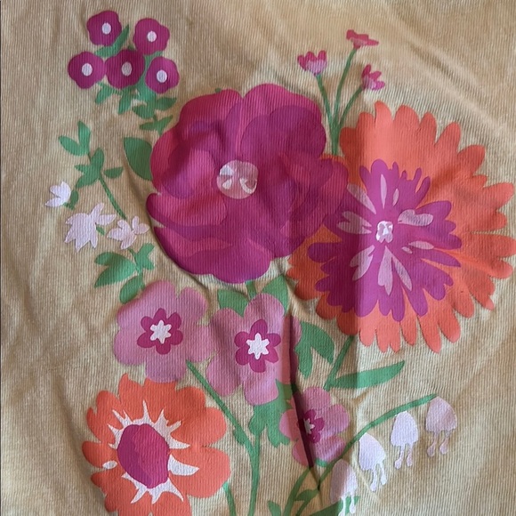 Yellow Short Sleeve Tee with Floral Design - Picture 3 of 5